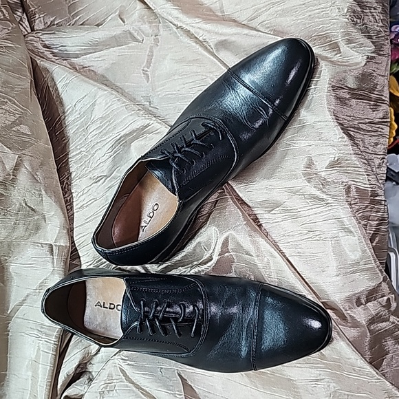 Aldo leather mens Oxford dress shoe - Picture 2 of 6